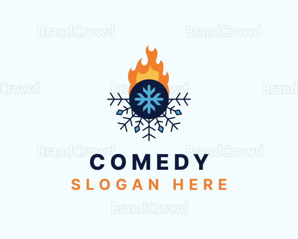 Snowflake Flame Cooling Logo