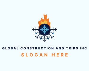 Snowflake Flame Cooling Logo