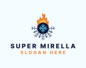 Snowflake Flame Cooling Logo