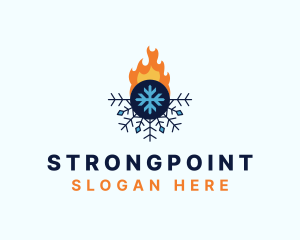 Snowflake Flame Cooling Logo