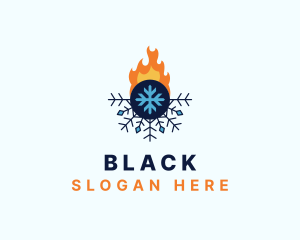Weather - Snowflake Flame Cooling logo design