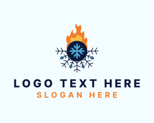 Snowflake Flame Cooling Logo