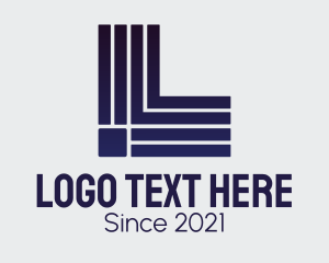 Stockbroker - Construction Company Letter L logo design