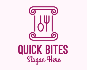 Outline Utensils Cutlery logo design