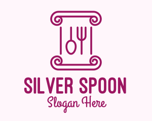 Outline Utensils Cutlery logo design