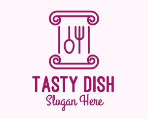 Dish - Outline Utensils Cutlery logo design