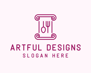 Outline Utensils Cutlery logo design