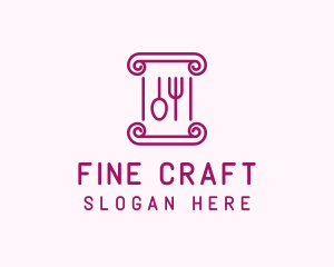 Outline Utensils Cutlery logo design