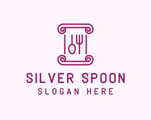 Outline Utensils Cutlery logo design