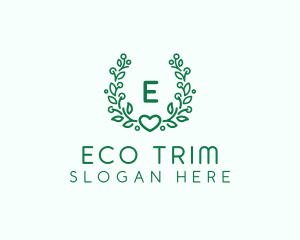 Natural Heart Wreath logo design