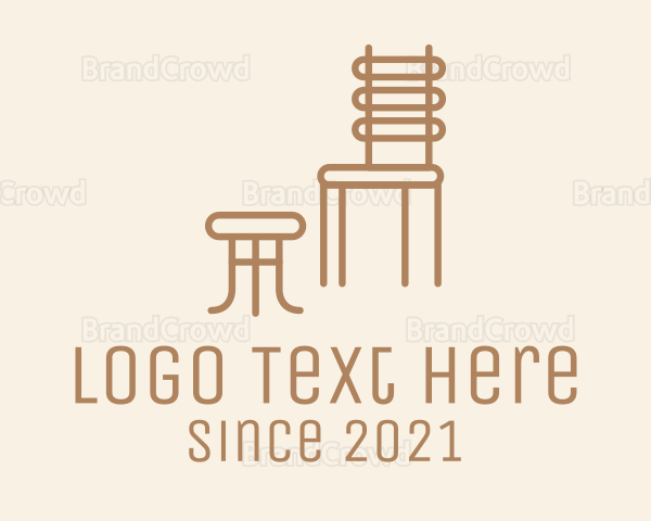 Wooden Chair Footstool Logo