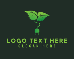 Plug - Leaf Natural Energy logo design