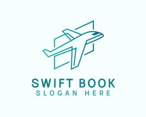 Booking - Airplane Travel Flight logo design