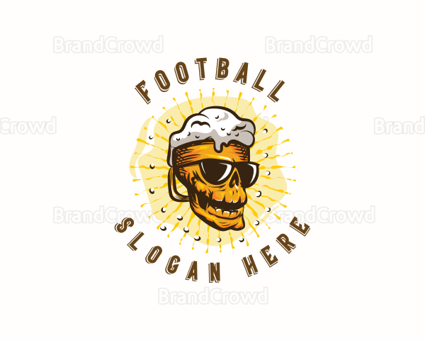 Skull Beer Mug Logo