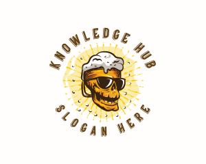 Whisky - Skull Beer Mug logo design