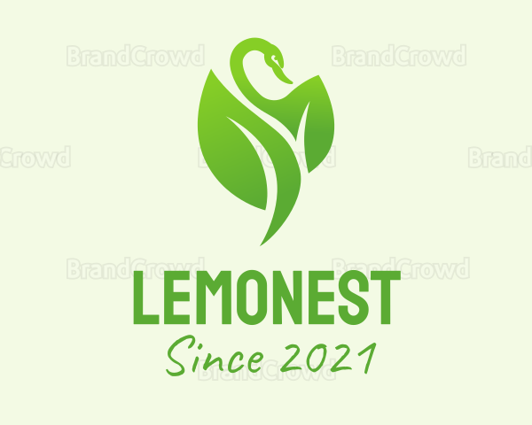 Green Leaf Swan Logo