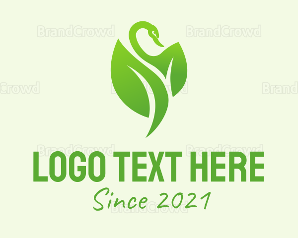 Green Leaf Swan Logo