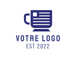 Latte - Coffee Mug Document logo design