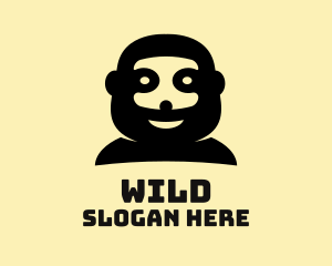 Wild Monkey Silhouette  Logo
