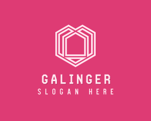 Pink - Pink Geometric House logo design