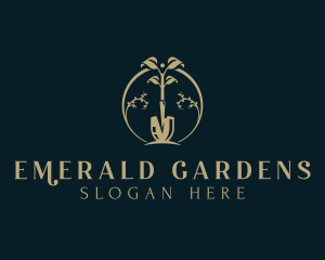 Garden Plant Shovel logo design