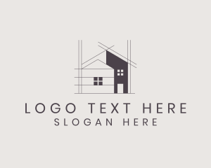 Draftsmen - Architecture Housing Contractor logo design