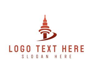 Tourist - Skyscraper Tower Landmark logo design