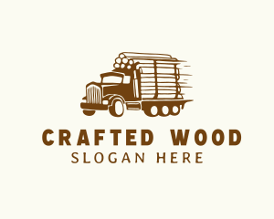 Lumber Wood Truck logo design