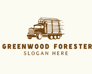 Lumber Wood Truck logo design