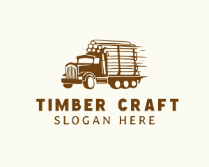 Wood - Lumber Wood Truck logo design