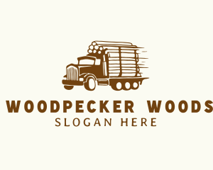 Lumber Wood Truck logo design