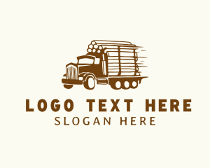 Wood - Lumber Wood Truck logo design