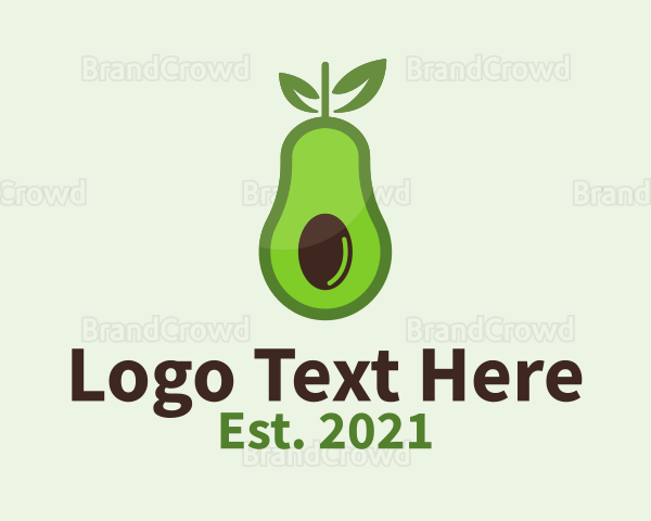 Healthy Avocado Fruit Logo