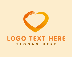 Cardiologist - Hand Heart Charity logo design