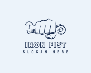 Handyman Tools Fist logo design