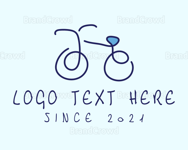 Blue Bicycle Bike Logo