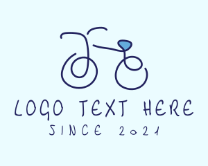 Bike Race - Blue Bicycle Bike logo design