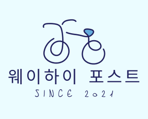 Blue Bicycle Bike  logo design