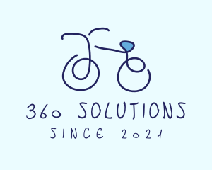 Blue Bicycle Bike  logo design