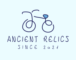 Blue Bicycle Bike  logo design