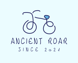 Blue Bicycle Bike  logo design