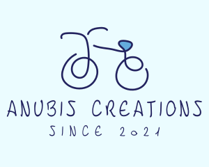 Blue Bicycle Bike  logo design