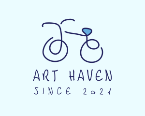 Blue Bicycle Bike  logo design