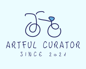 Blue Bicycle Bike  logo design