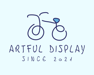 Blue Bicycle Bike  logo design