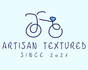 Blue Bicycle Bike  logo design