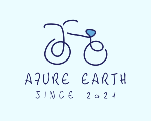 Blue Bicycle Bike  logo design