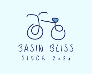 Blue Bicycle Bike  logo design