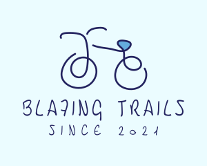 Blue Bicycle Bike  logo design