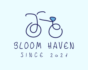 Blue Bicycle Bike  logo design